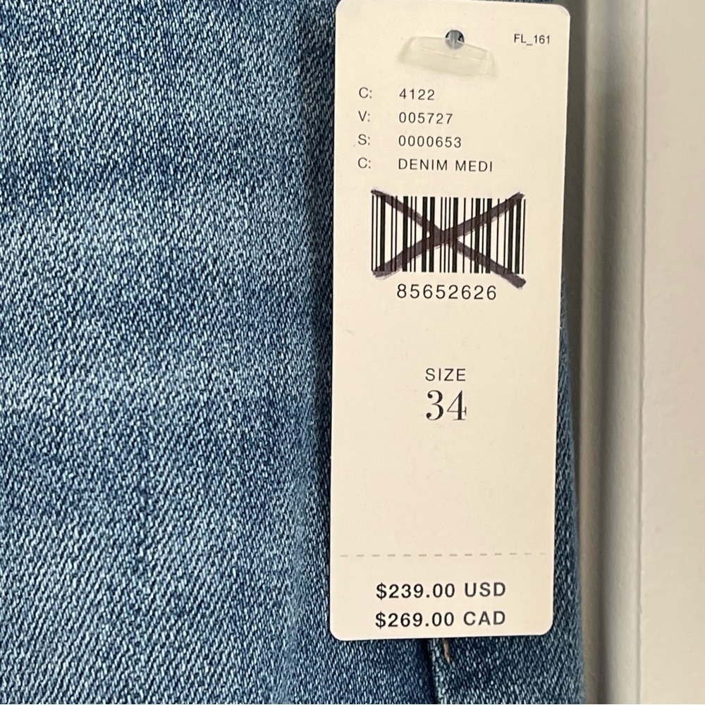 Paige Genevieve Modern High Rise Flare Jeans Size 34 Perspective - Picture 13 of 14